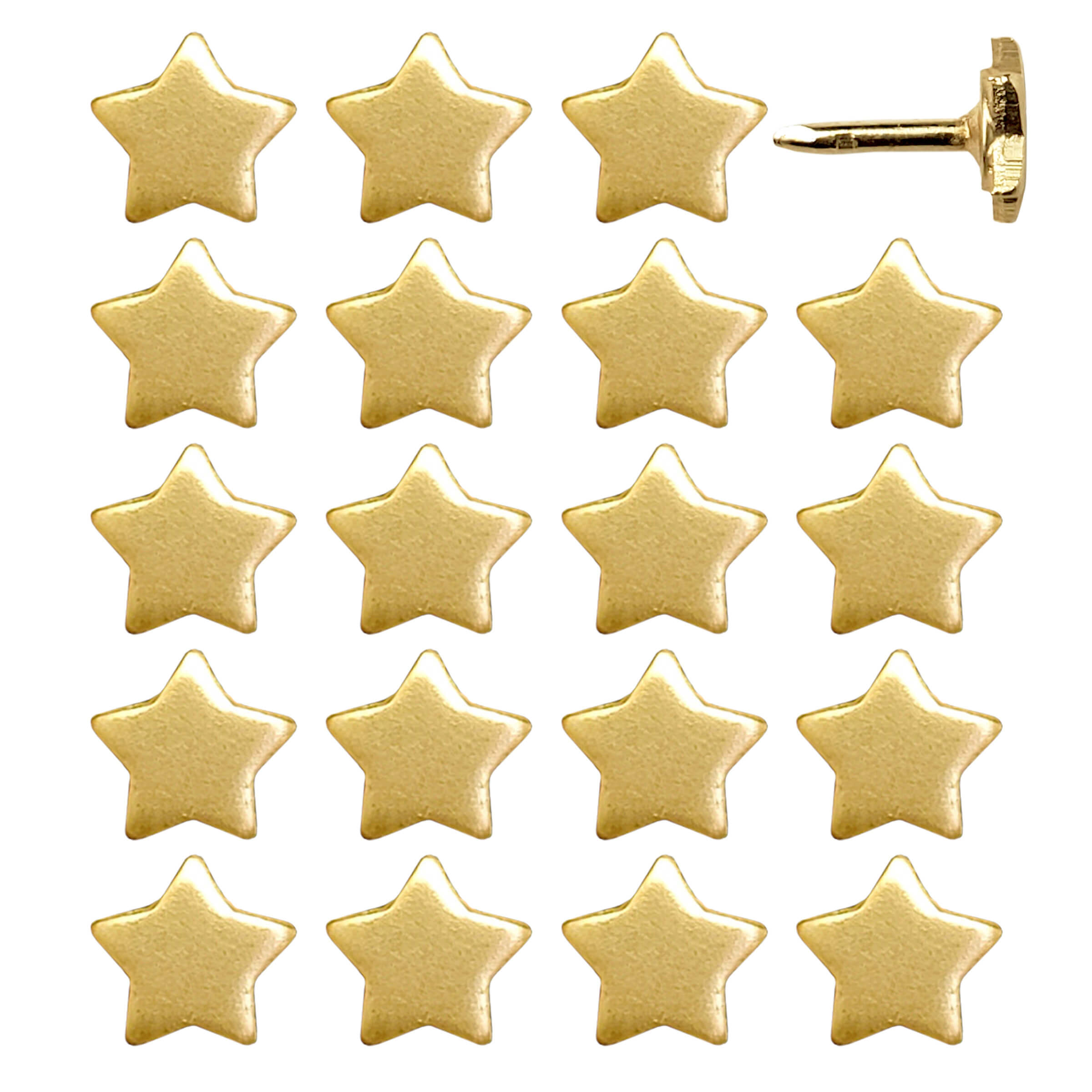 Mini Star Push Pins - Gold & Silver Mini Star Pins