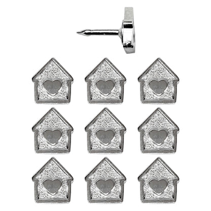 Mini House Push Pins - Silver & Gold House Pins