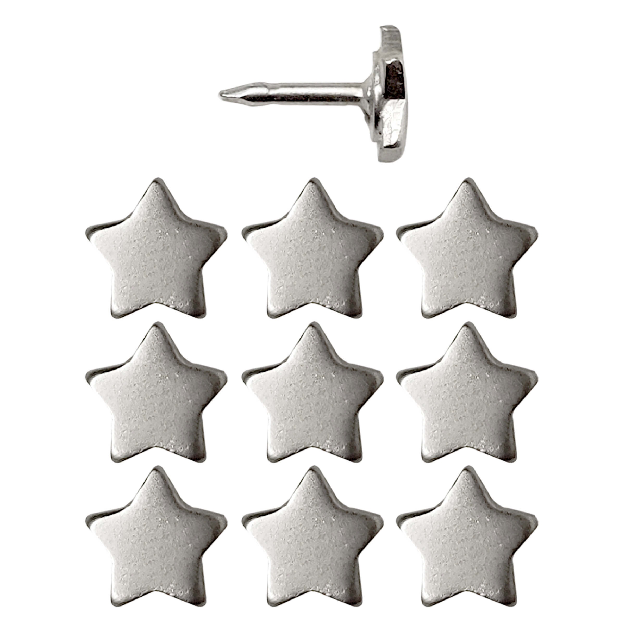 Silver Mini Star Map Pins - Set of 10