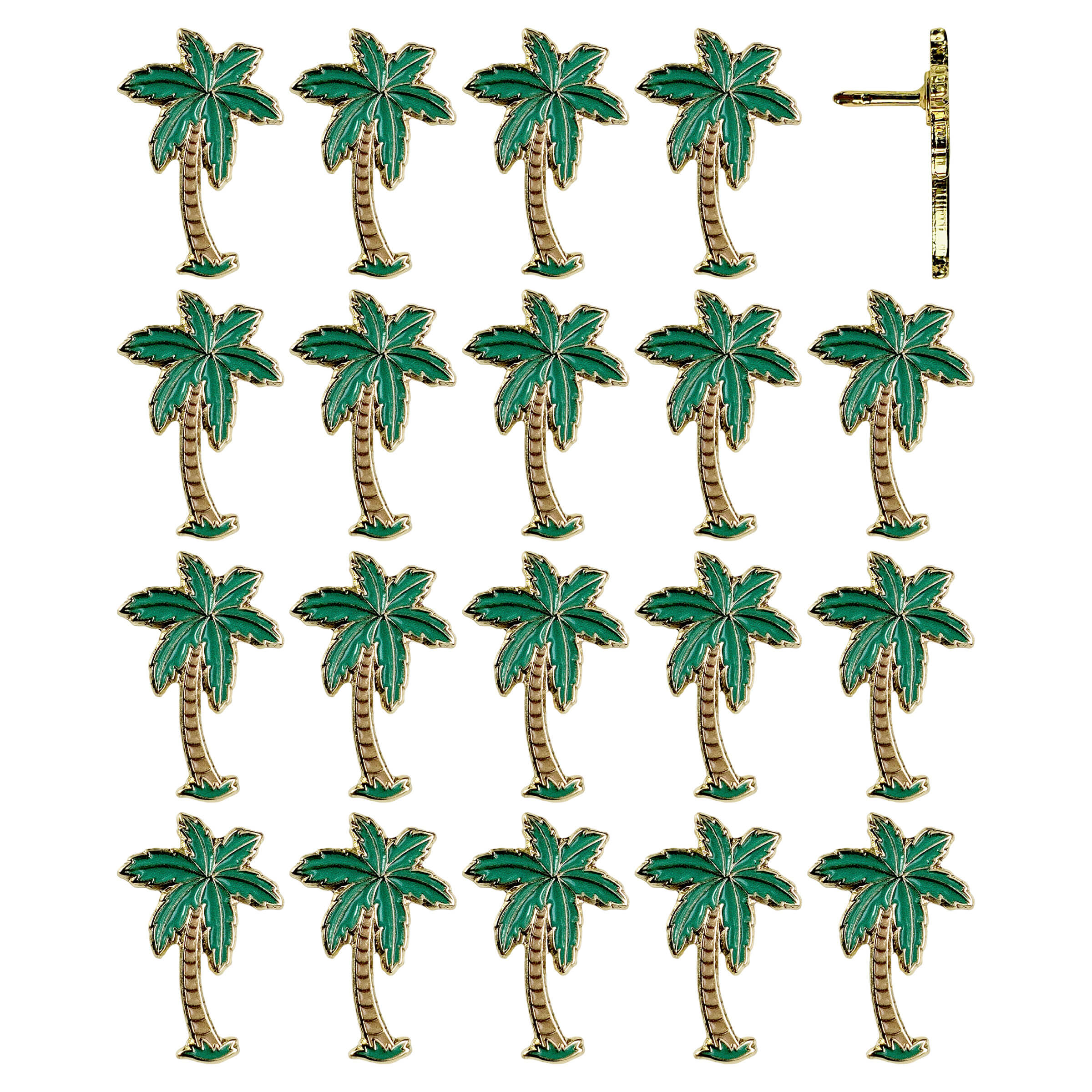 Palm Tree Pins for map - set of 20