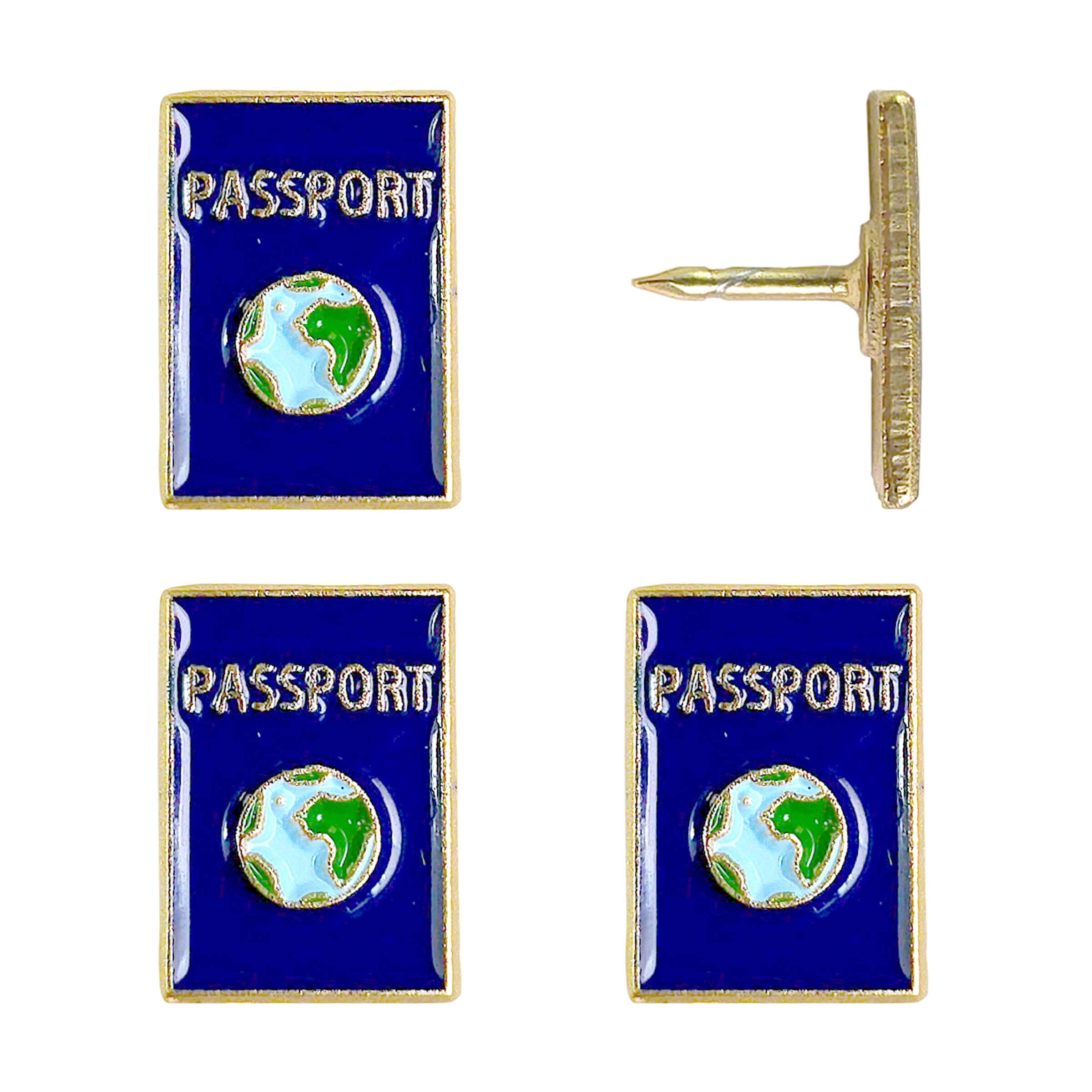 Passport Push Pins - Custom Metal Passport Push Pins