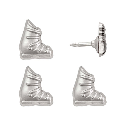 Silver Ski Boot Push Pins - Set of 4 Ski Boot Map Pins