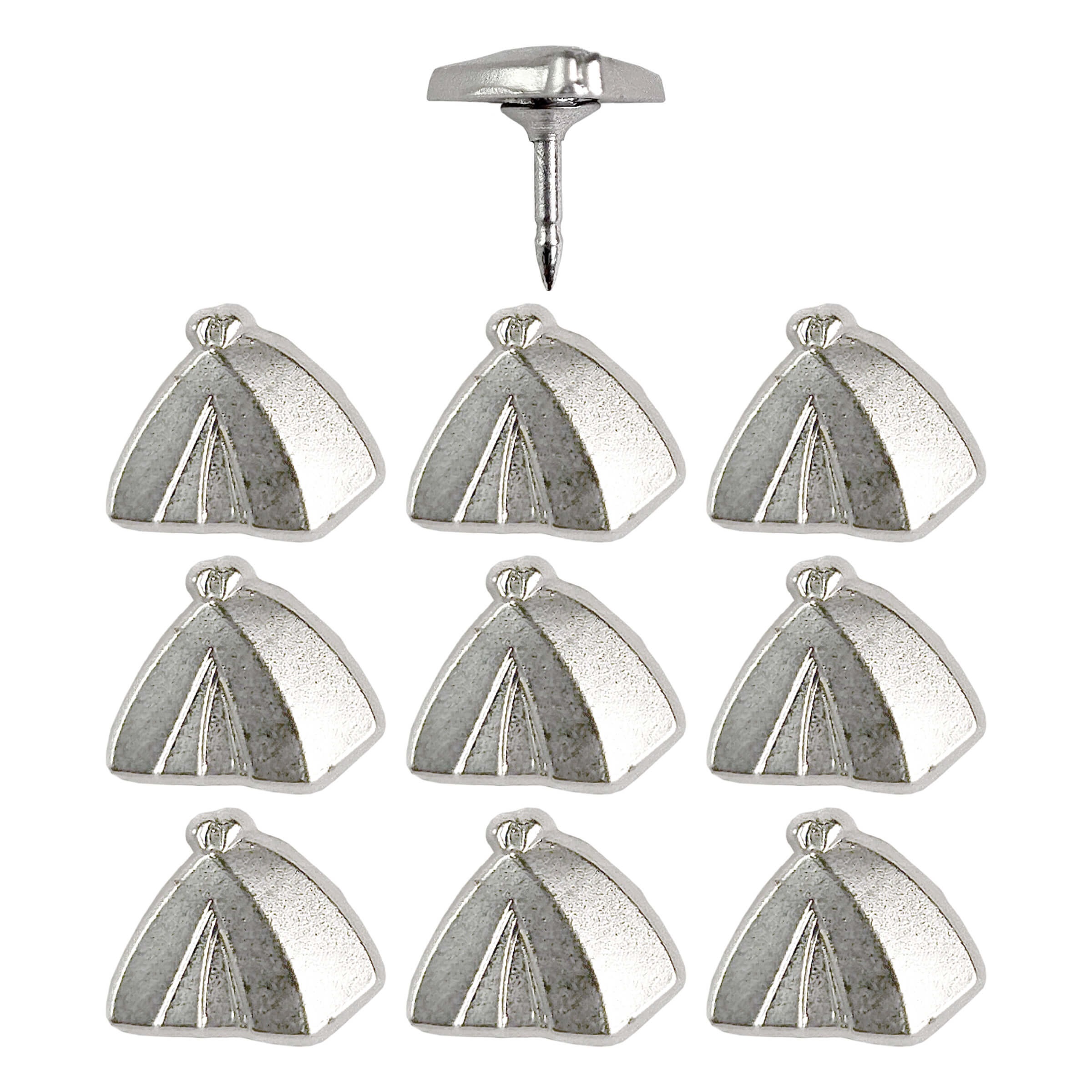 Tent Push Pins - Silver & Gold Camping Tent Pins