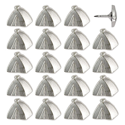 Silver Tent Push Pins - Set of 20