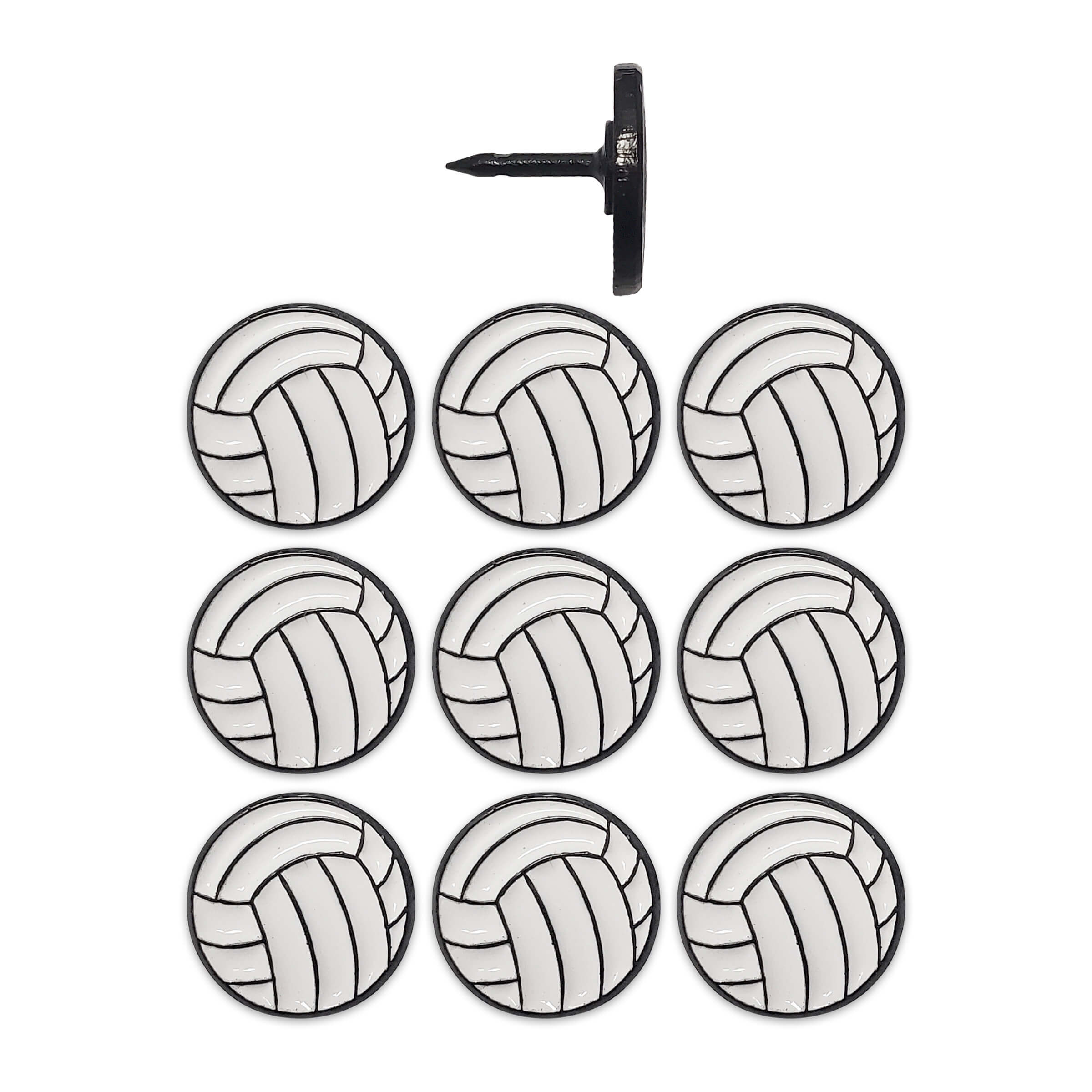 Volleyball Push Pins - Set of 10 or 32