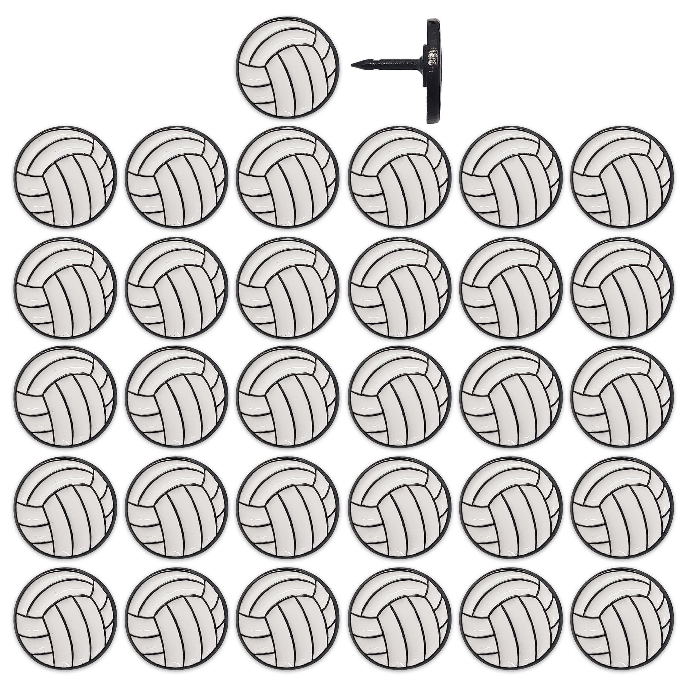 Volleyball Push Pins - Set of 10 or 32