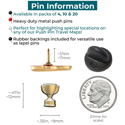 Trophy Push Pins Information