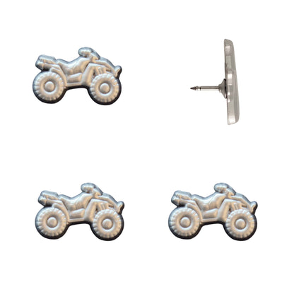 ATV Push Pins Silver Pack of 4