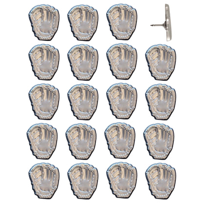 Baseball Glove Pins Silver Pack of 20