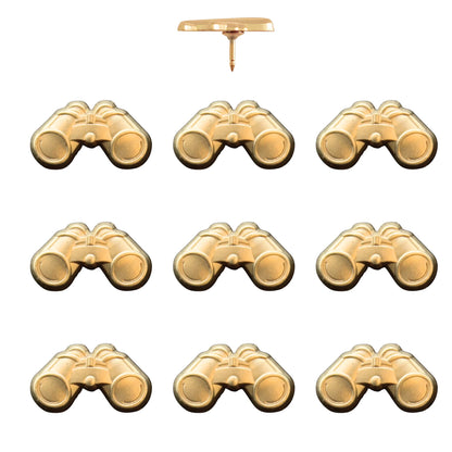 Binoculars Push Pins Gold Pack of 10