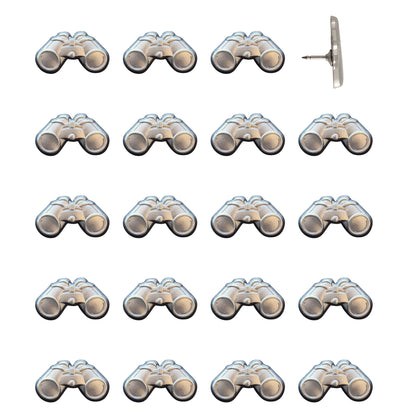 Binoculars Push Pins Silver Pack of 20