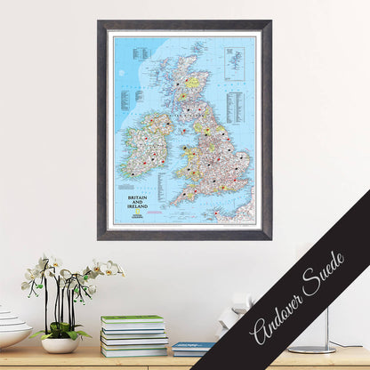 Canvas Classic Britain and Ireland- Andover Suede Premium Frame