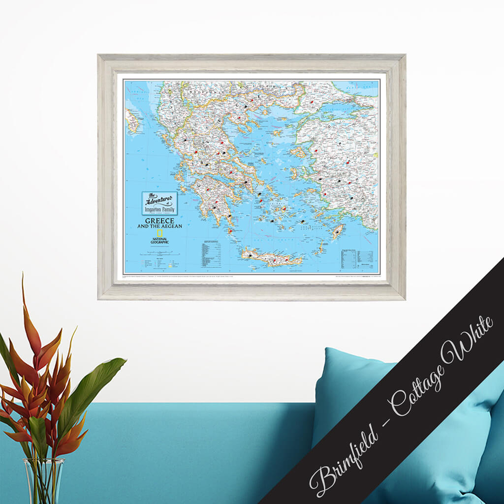 Canvas Classic Greece - Brimfield Cottage White Premium Frame