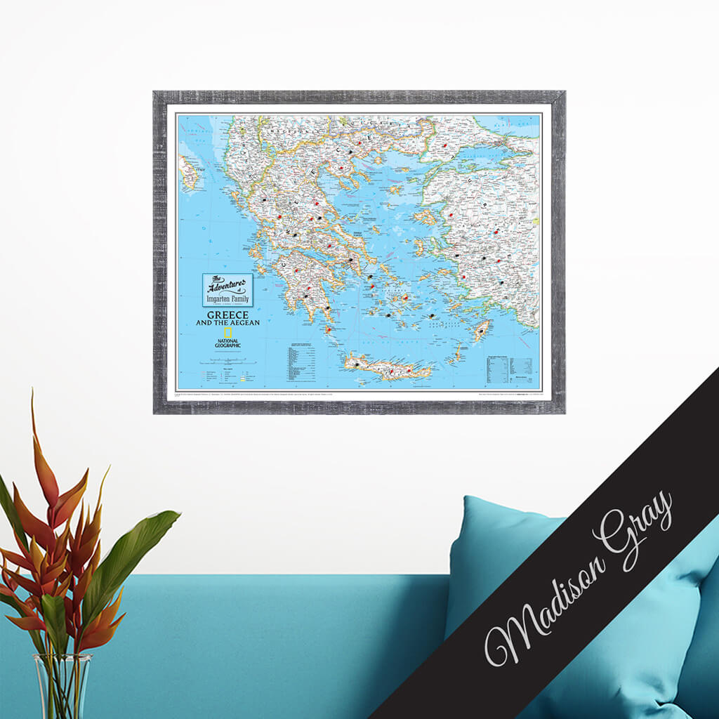 Canvas Classic Greece - Madison Gray Premium Frame