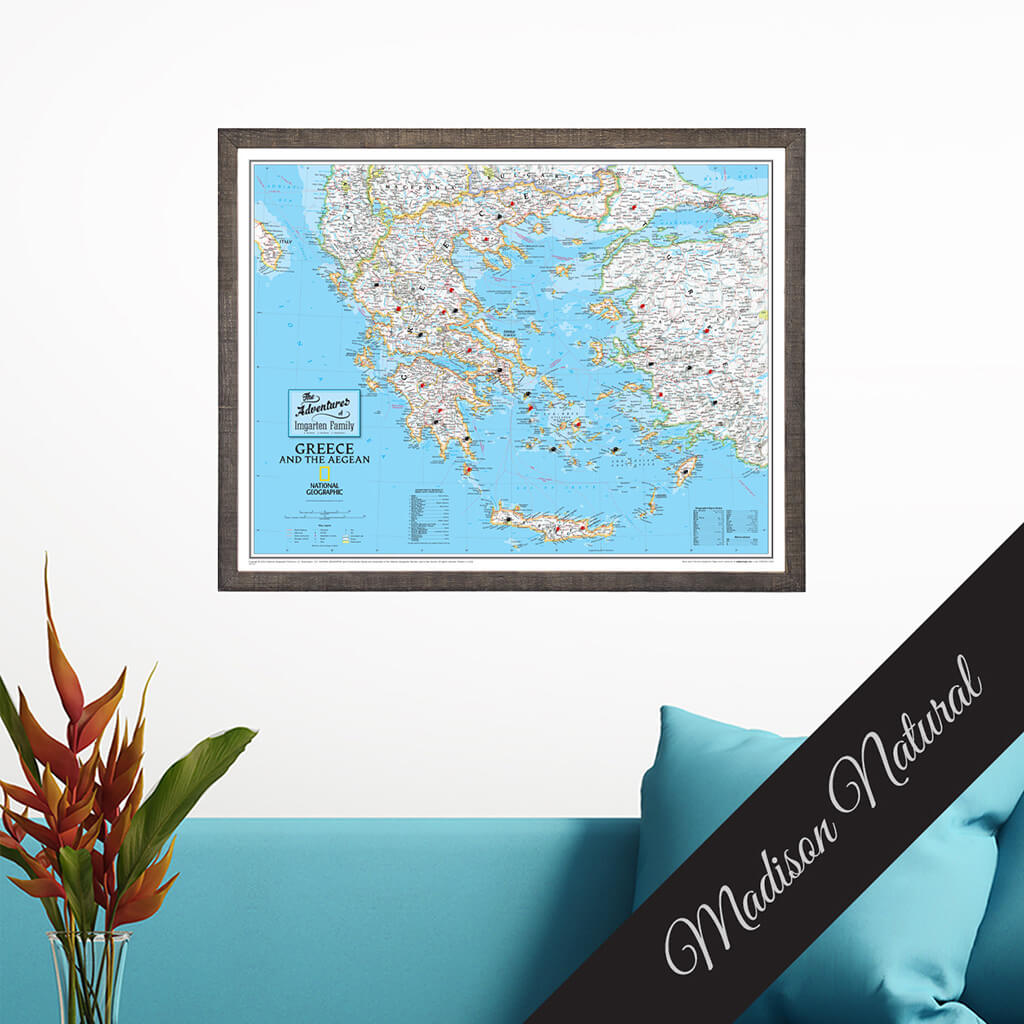 Canvas Classic Greece - Madison Natural Premium Frame