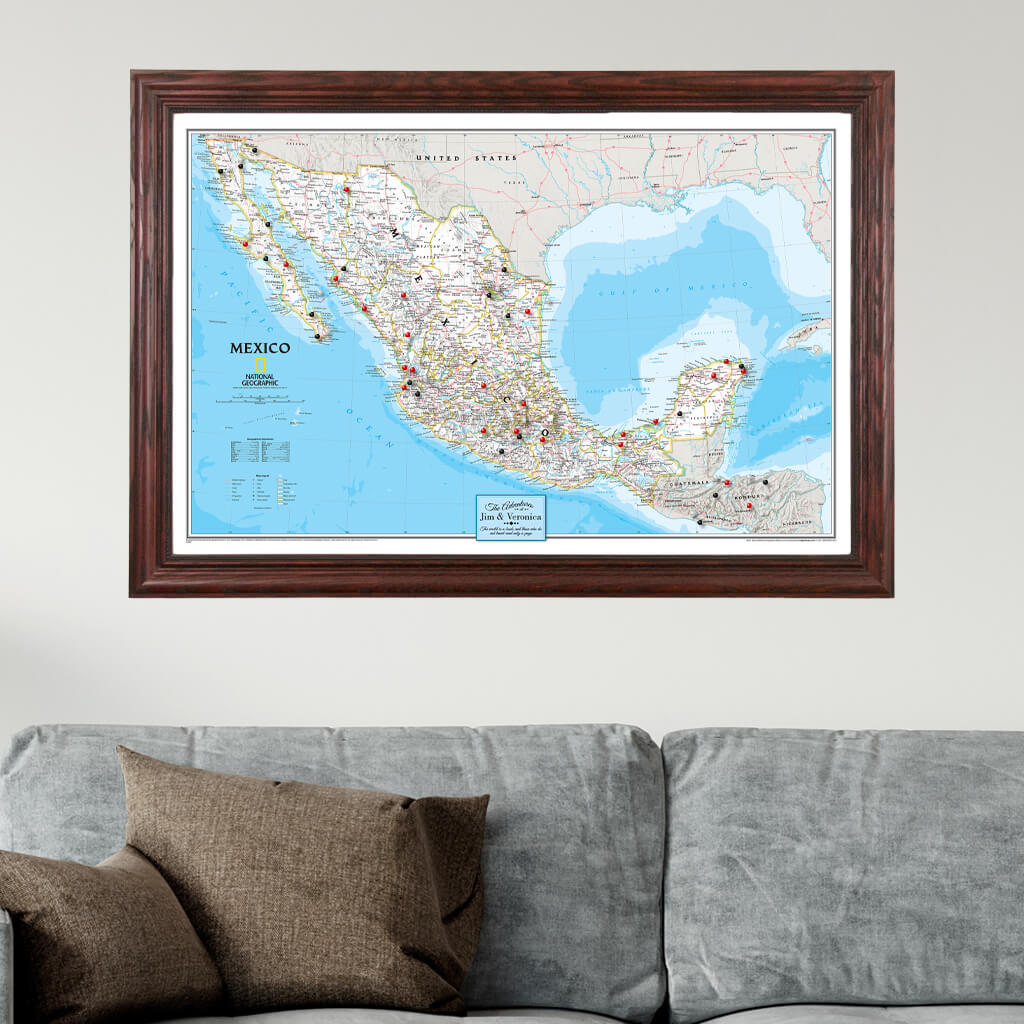 Canvas Classic Mexico - Solid Wood Cherry Frame
