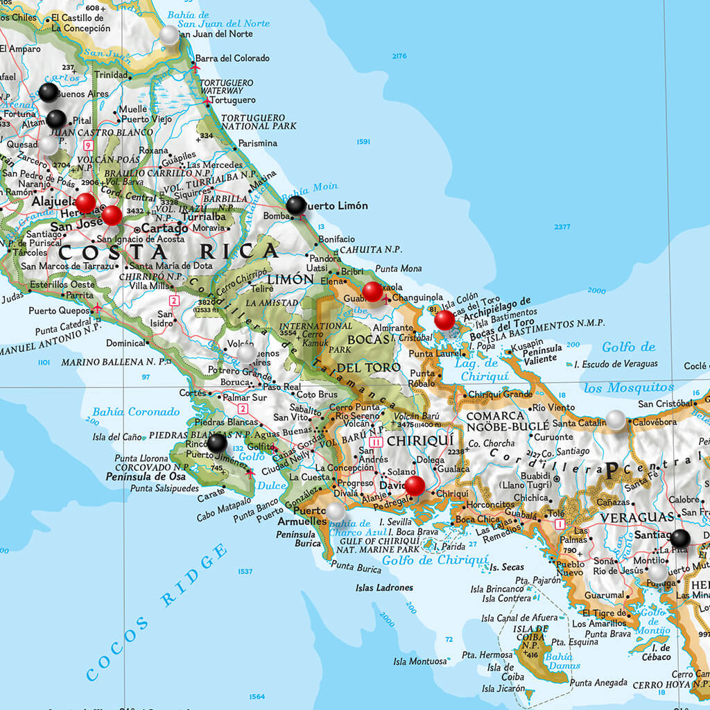 Canvas Classic Central America Close Up