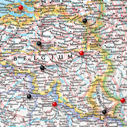 Canvas Classic France Belgium and The Netherlands Close Up