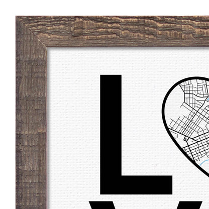 Custom Map Word Art - LOVE