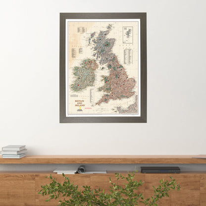 Canvas Executive Britain and Ireland - Barnwood Gray Frame
