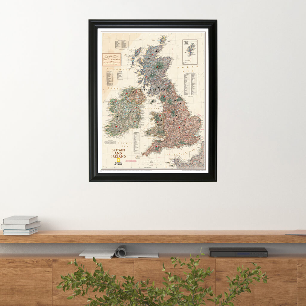 Canvas Executive Britain and Ireland - Black Frame