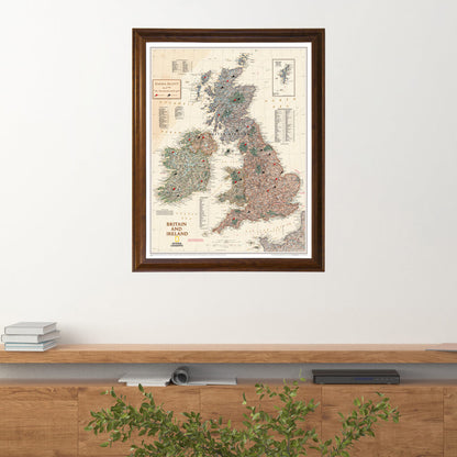 Canvas Executive Britain and Ireland - Brown Frame