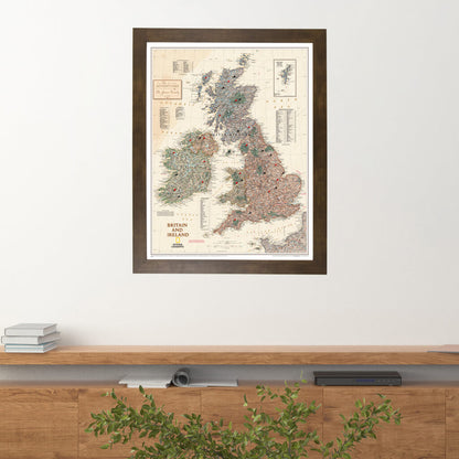 Canvas Executive Britain and Ireland - Rustic Brown Frame