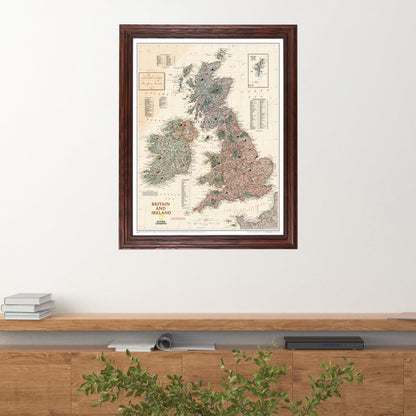 Canvas Executive Britain and Ireland - Solid Wood Cherry Frame