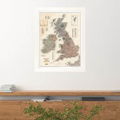 Canvas Executive Britain and Ireland - Textured White Frame