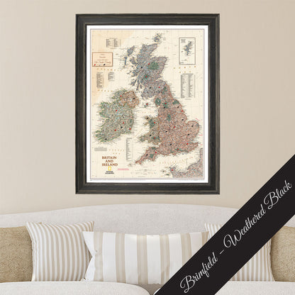 Canvas Executive Britain and Ireland - Brimfield Weathered Black Premium Frame
