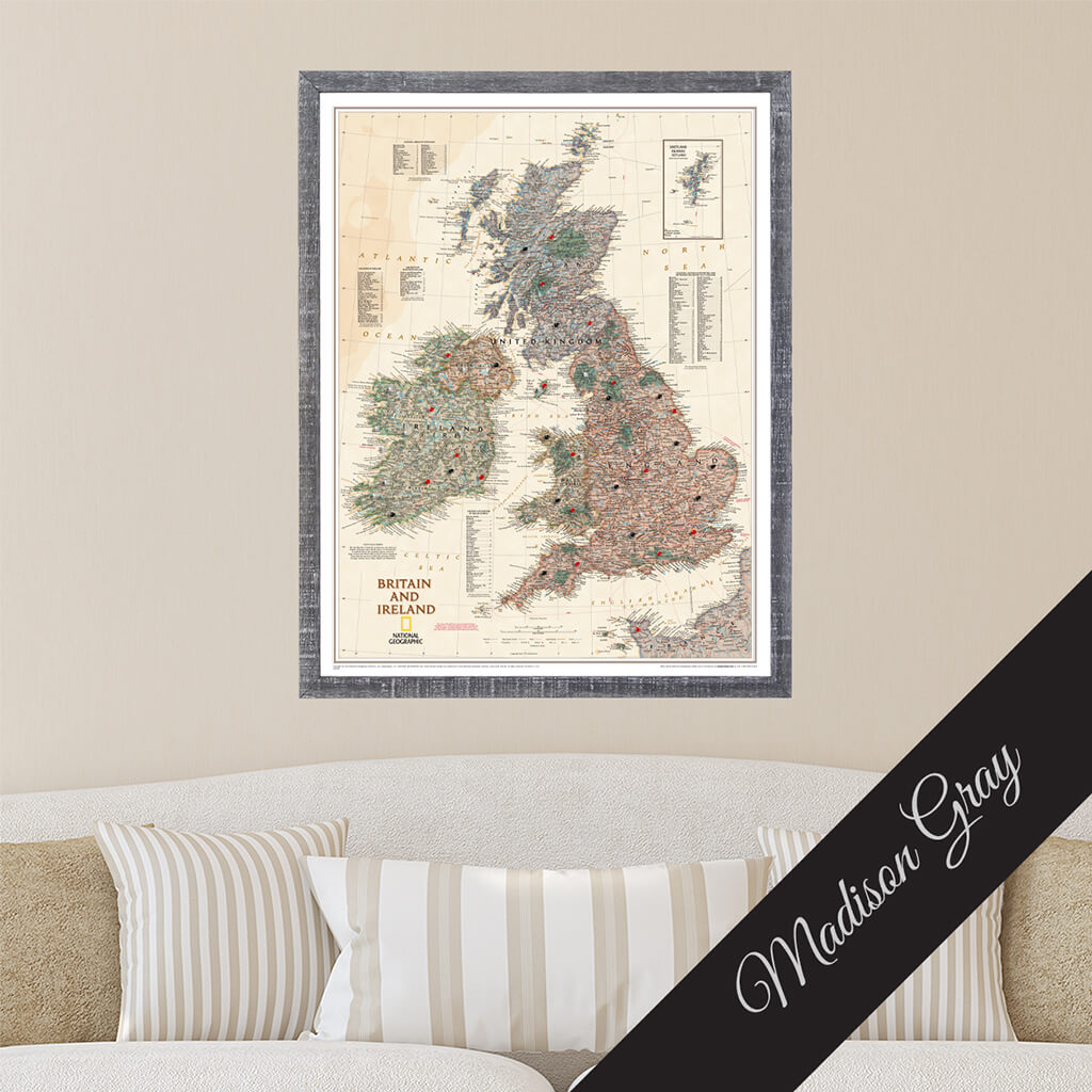 Canvas Executive Britain and Ireland - Madison Gray Premium Frame