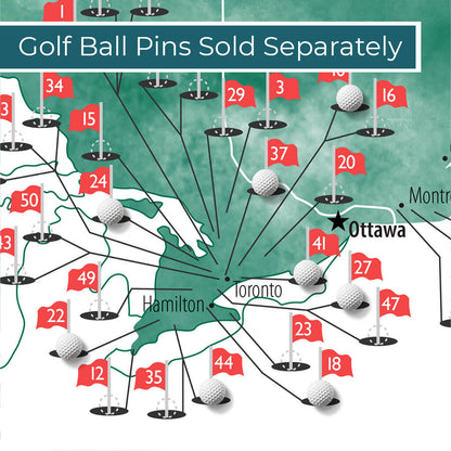 Cast Metal 3D Golf Ball Push Pins - Sold Separately