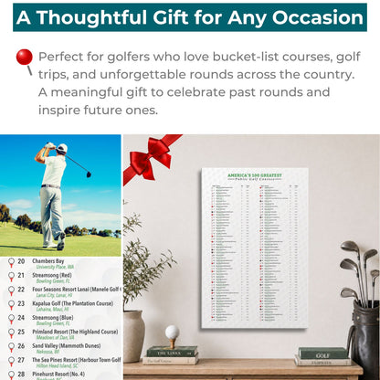 America's Top 100 Public Golf Courses Bucket List makes a great gift