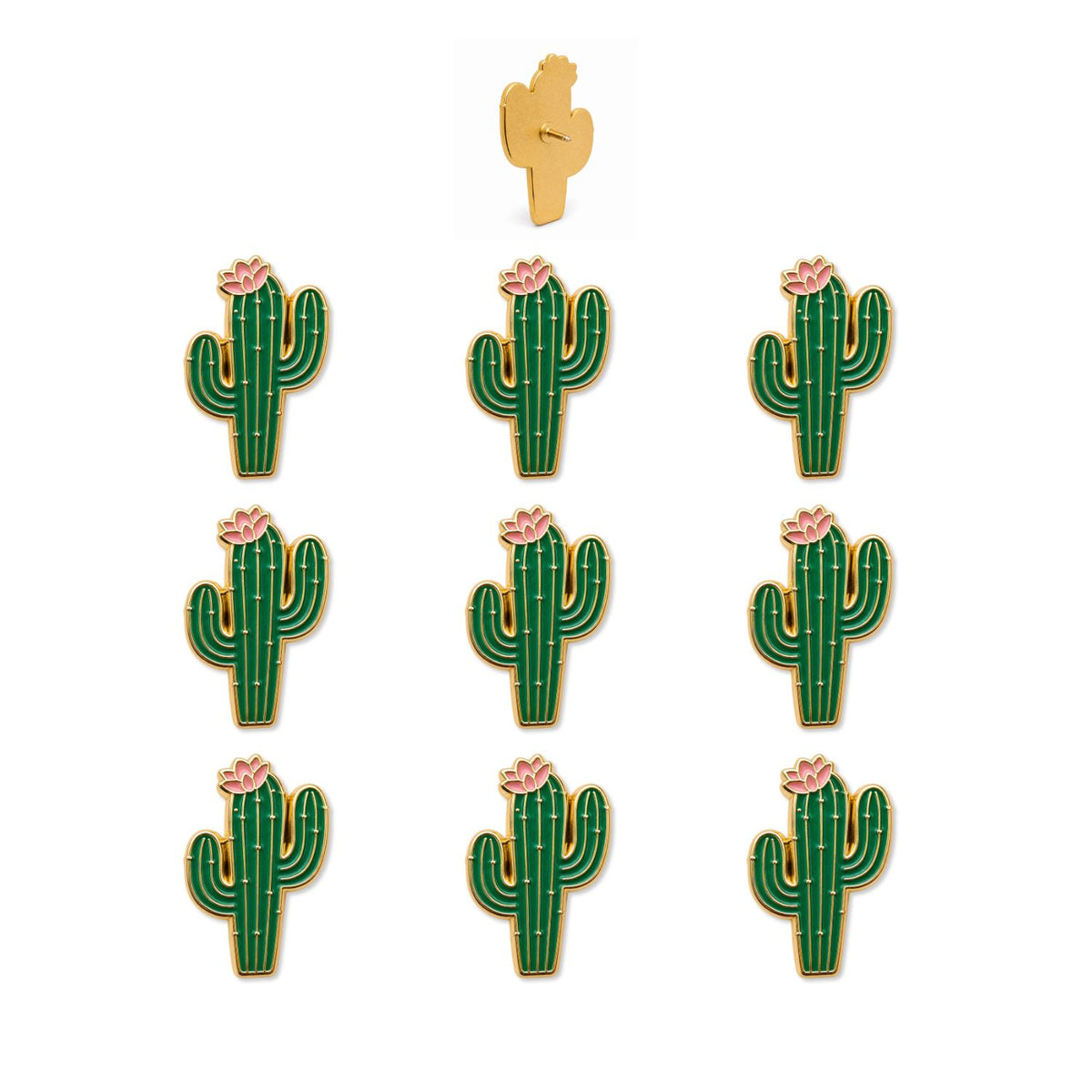 Cactus Push Pins - Desert Enamel Map & Lapel Pins