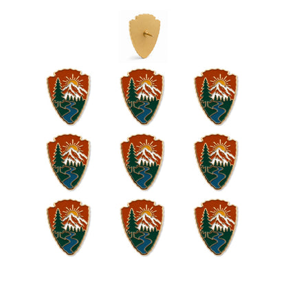 National Park Push Pins - Arrowhead Enamel Map & Lapel Pins
