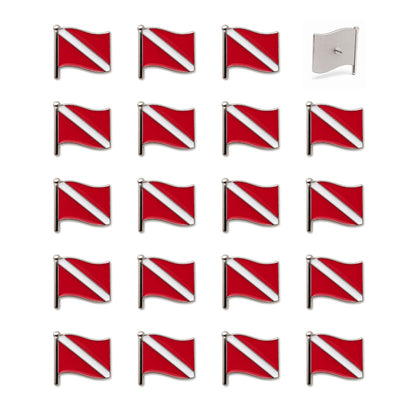 Scuba Diving Push Pins - Dive Flag Enamel Map & Lapel Pins