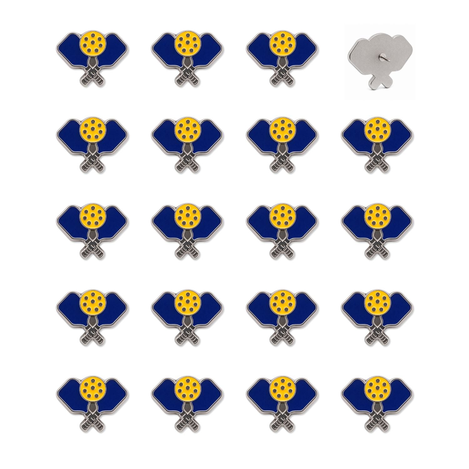Pickleball Push Pins - Enamel Map & Lapel Pins - Pickleball Gift