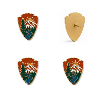 National Park Push Pins - Arrowhead Enamel Map & Lapel Pins