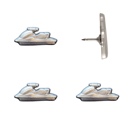 Jet Ski Push Pin Silver pack of 4