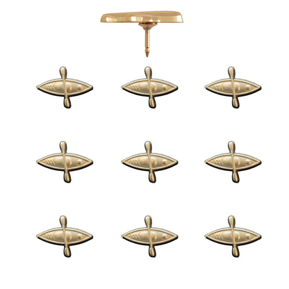 Kayak Push Pins Gold Pack of 10
