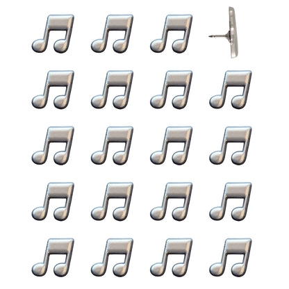 Music Note Push Pins Gold Pack of 20