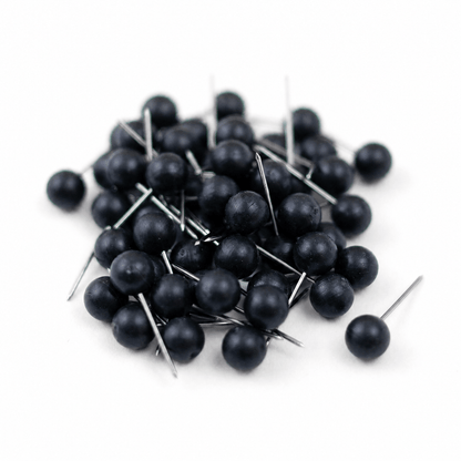 Black - Push Pin Travel Map Pins - Pack of 50