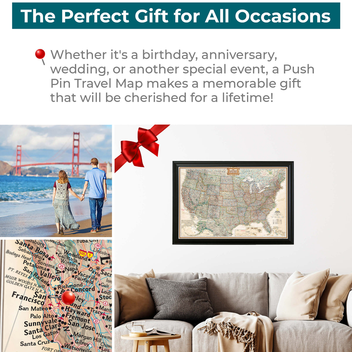 Executive USA Push Pin Travel Maps - The Perfect Gift