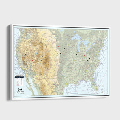 Canvas - Pilot's VFR USA Travel Pin Map