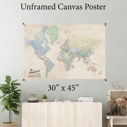 Sandy Dreams World Map Poster - 30x45"