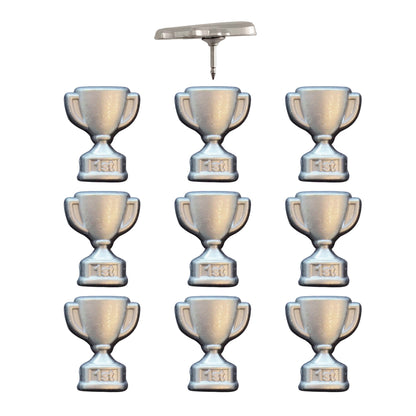 Trophy Push Pins Silver Pack of 10