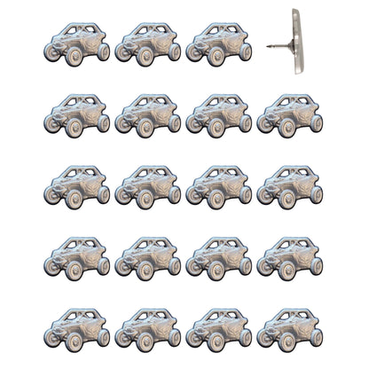 UTV Push Pins Silver Pack of 20