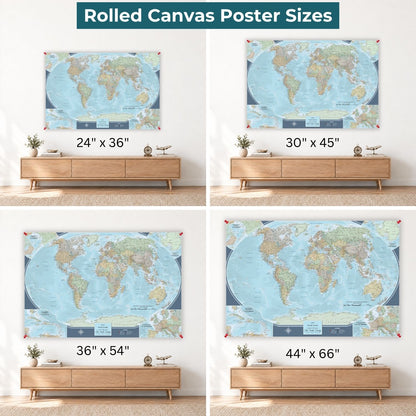 Signature World Canvas Poster - Multiple Sizes