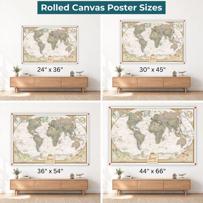Executive World Canvas Poster - Multiple Sizes