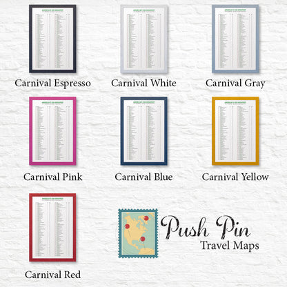 America's Top 100 Public Golf Courses in Premium Carnival Frame Options